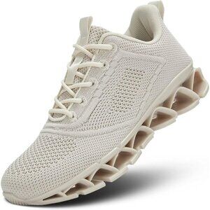 Women's Sport Gym Walking Running Tennis Fashion Athletic Sneakers Beige Shoes